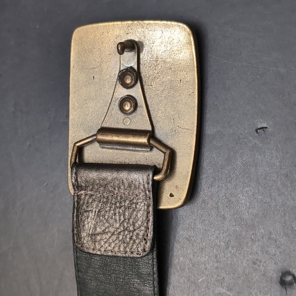 Avion Women's Black Leather Belt with A Large Ornate Studded Buckle. - Picture 5 of 9